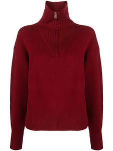 MARANT ÉTOILE pull à col montant zippé - Rouge