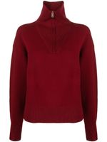 MARANT ÉTOILE pull à col montant zippé - Rouge