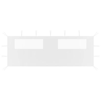 VidaXL Prieelzijwand met ramen 6x2 m wit
