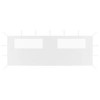 VidaXL Prieelzijwand met ramen 6x2 m wit