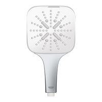 Handdouche Grohe Rainshower SmartActive 130 Cube 13cm Chroom/Wit - thumbnail