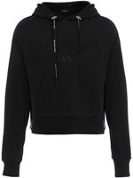 Balmain hoodie en coton à ornements strassés - Noir - thumbnail