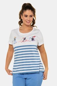 Ulla Popken T-shirt, classic, pailletten - Grote Maten Ulla Popken T-shirt, classic, pailletten - Grote Maten