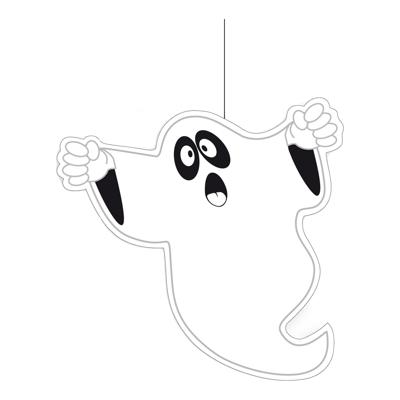 Hangende spook-geest - papier - brandvertragend - 20 cm - halloween