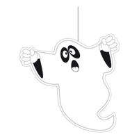 Hangende spook-geest - papier - brandvertragend - 20 cm - halloween
