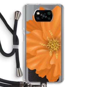 Orange Ellila flower: Xiaomi Poco X3 NFC Transparant Hoesje met koord