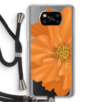 Orange Ellila flower: Xiaomi Poco X3 NFC Transparant Hoesje met koord