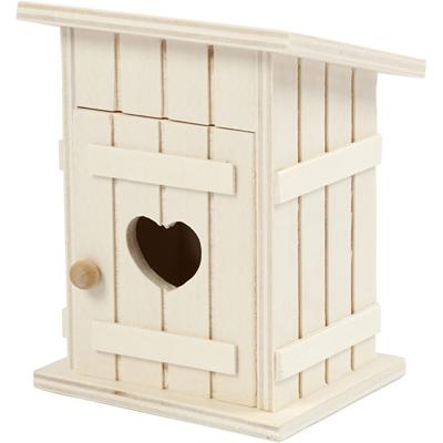 Creativ Company Toilethuis, l: 8 cm, b: 6,5 cm, 1 stuk