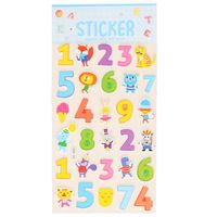 Stickervelletjes - 25x sticker cijfers 0-9 - gekleurd - nummers - thumbnail
