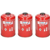 Set van 3x camping kookpit/kookstel gas navulling 450 gram