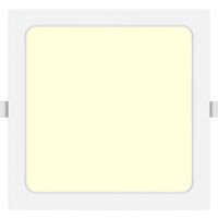 LED Downlight Pro - Aigi Trinko - Inbouw Vierkant 20W - Warm Wit 3000K - Mat Wit - Kunststof - 224mm
