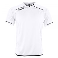 Hummel 110113K Leeds Shirt Korte Mouw Kids - White-Black - 116