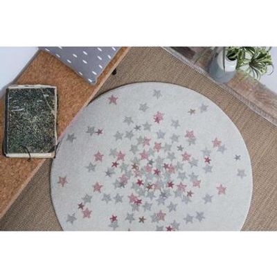 Art for Kids vloerkleed Nova - roze - Ø120 cm