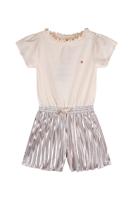 NoNo zomer jumpsuit meisjes - ivoor wit - jersey, plissee - Syl