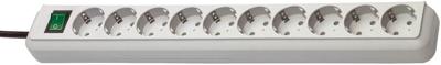 Brennenstuhl Eco-Line Stekkerdoos met Schakelaar Lichtgrijs 3m H05VV-F 3G1,5 - 1159350010