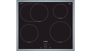 Bosch Serie 4 NIF645CB5E kookplaat Zwart, Roestvrijstaal Ingebouwd 58 cm Inductiekookplaat zones 4 zone(s)