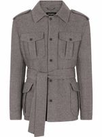 Dolce & Gabbana veste militaire en cachemire mélangés - Gris - thumbnail