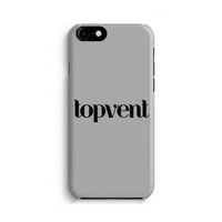 Topvent Grijs Zwart: Volledig geprint iPhone SE 2020 Hoesje