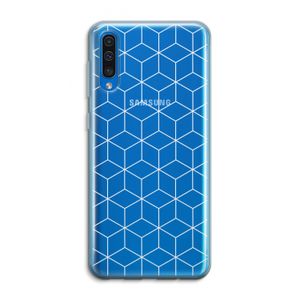Zwart-witte kubussen: Samsung Galaxy A50 Transparant Hoesje