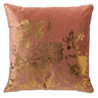 Dutch Decor - LILY - Kussenhoes 45x45 cm - gouden opdruk - Muted Clay - roze