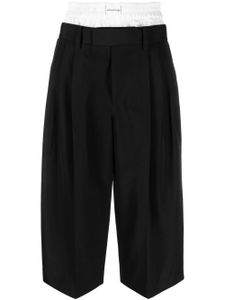 Alexander Wang pantalon crop à double ceinture - Noir