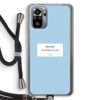 Reminder: Xiaomi Redmi Note 10S Transparant Hoesje met koord