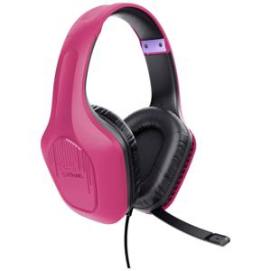 Trust GXT415P ZIROX Over Ear headset Gamen Kabel Stereo Pink