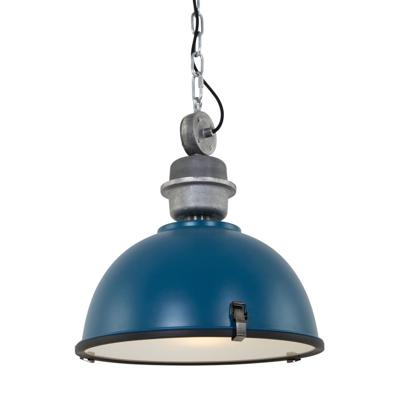 Steinhauer HanglampBikkel blauw met metaalgrijs - 7586PE