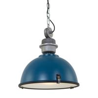 Steinhauer HanglampBikkel blauw met metaalgrijs - 7586PE