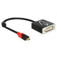 Delock 62734 DisplayPort / HDMI Adapter [1x DisplayPort stekker - 1x HDMI-bus] Zwart 0.20 m