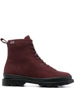 Camper bottines Brutus en daim à lacets - Rouge