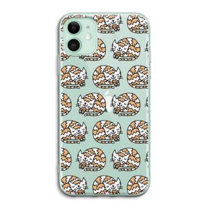 Slapende poes: iPhone 11 Transparant Hoesje