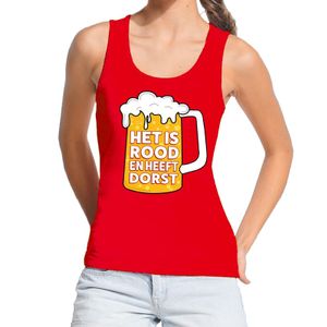 Rood Het is rood en heeft dorst tanktop / mouwloos shirt dames