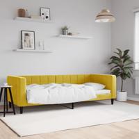 Slaapbank 80x200 cm fluweel geel