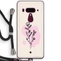 Roses are red: HTC U12+ Transparant Hoesje met koord