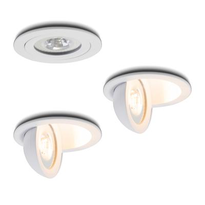 LED-inbouwspot set 3 stuks Sienna wit 5W extra warm-wit 2700K