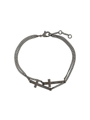 DSQUARED2 bracelet Double Cross - Argent