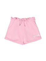 Givenchy Kids short volanté à logo imprimé - Rose