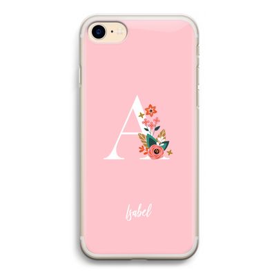 Pink Bouquet: iPhone 7 Transparant Hoesje