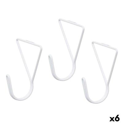 Hangers Gift Decor Wit Metaal Driehoekig Set 3 Onderdelen (6 Stuks)
