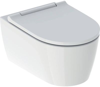 Geberit One randloos vuilafstotend hangtoilet met toiletbril mat wit