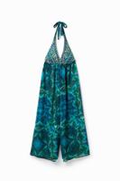 Maxi-jurk halternek arty tie-dye - GREEN - XS