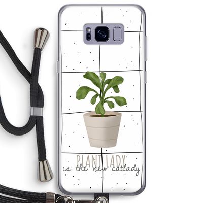Kamerplant op vensterruit: Samsung Galaxy S8 Plus Transparant Hoesje met koord