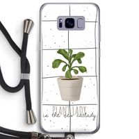 Kamerplant op vensterruit: Samsung Galaxy S8 Plus Transparant Hoesje met koord
