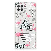 Samsung Galaxy A22 4G | M22 TPU Hoesje Flamingo Triangle