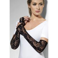 Smiffys Lange verkleed handschoenen - vingerloos van kant - voor dames - Verkleed accessoires Smiffys Lange verkleed handschoenen - vingerloos van kant - voor dames - Verkleed accessoires