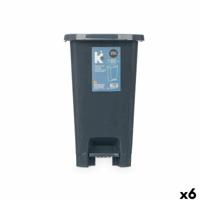 Pedaalemmer ABK-142 Antraciet Plastic 25 L (6 Stuks)