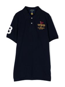 POLO RALPH LAUREN KIDS robe-polo à logo brodé - Bleu