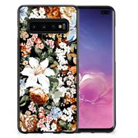 Skin Case voor Samsung Galaxy S10+ Dark Flowers