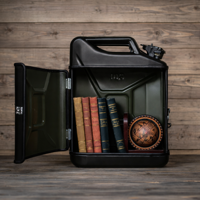 Jerrycan Pakket Zwart 20L - Handige Opslagoplossing met Stijl - Uniek Meubelstuk voor Thuisgebruik - Duurzaam en Praktisch